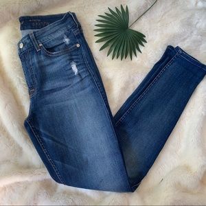 Mid rise skinny jeans